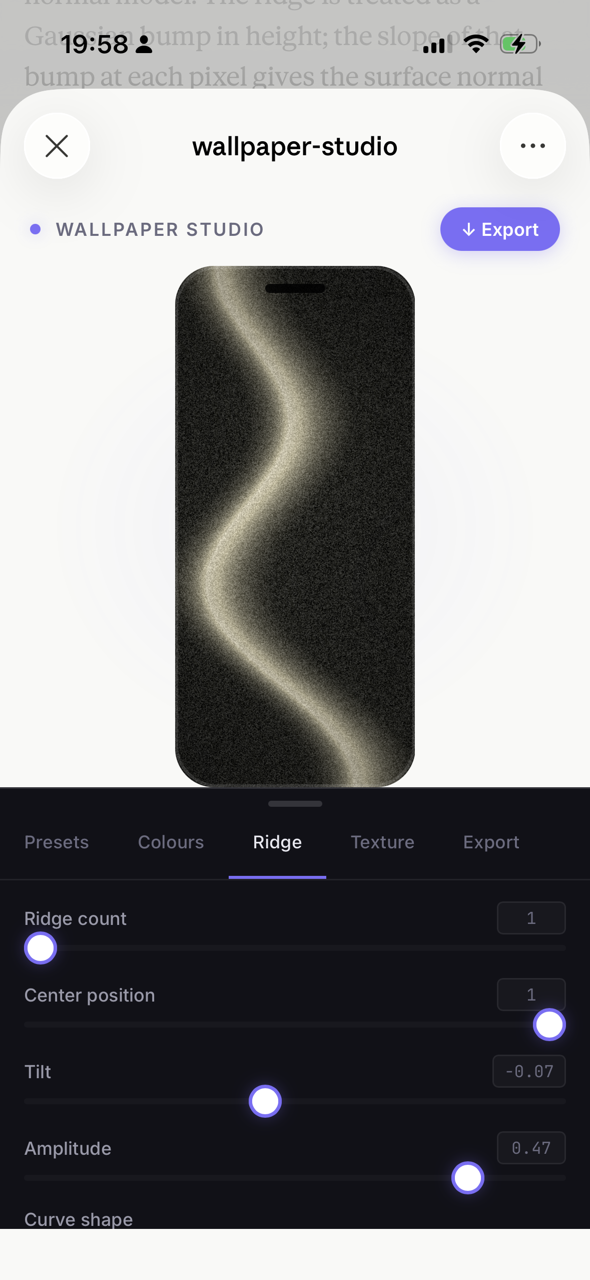 1 ridge